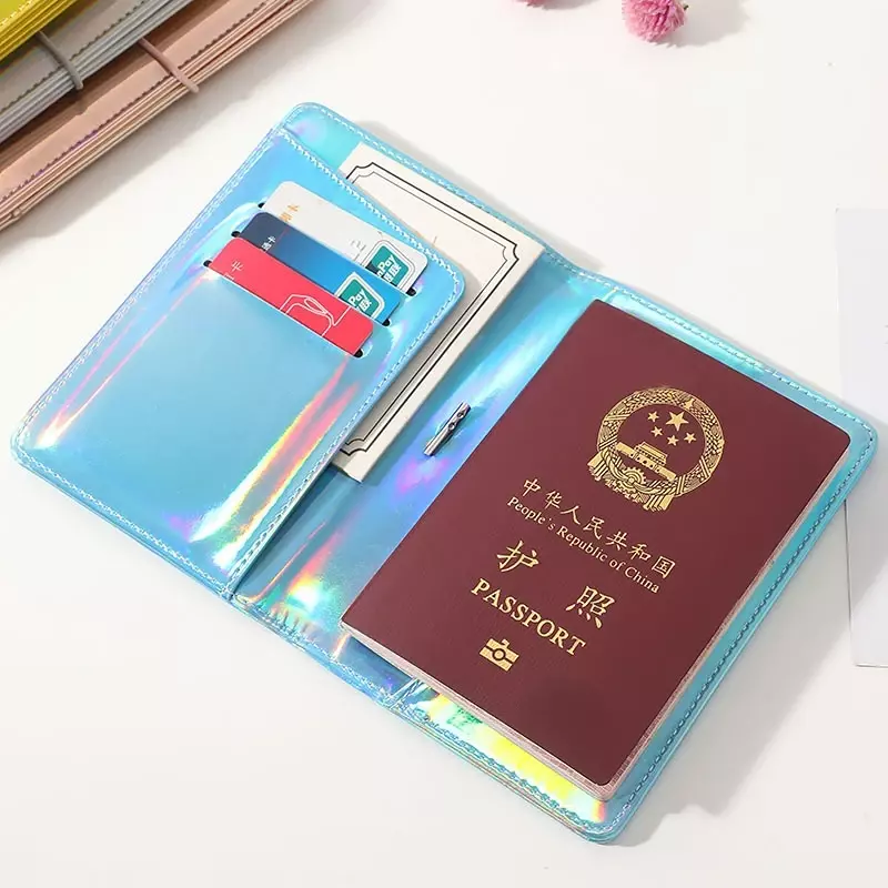 Funda protectora para tarjeta de identificación bancaria, funda para pasaporte láser multifuncional, paquete de identificación de viaje
