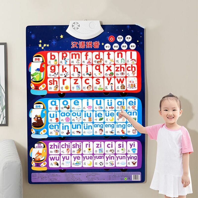 Chinese Character Point Reading Fonética Early Education Toy, Audio Wall Chart, Áudio Livro, Cognitive Enlightenment Chart
