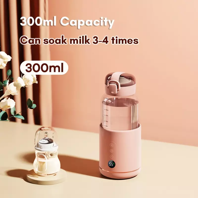 Przenośne elektryczne podgrzewacz do butelek dla niemowląt USB akumulator o pojemności 300ML podróżny kemping rozpuszcza mleko modyfikowane, podgrzewacz wody Instant