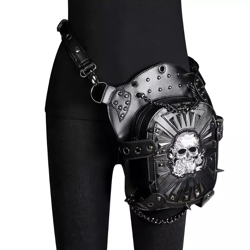 Chikage bolso de hombro Vintage euroamericano para mujer, riñonera de estilo Steampunk de alta calidad, paquetes de cintura góticos Rock, gran capacidad