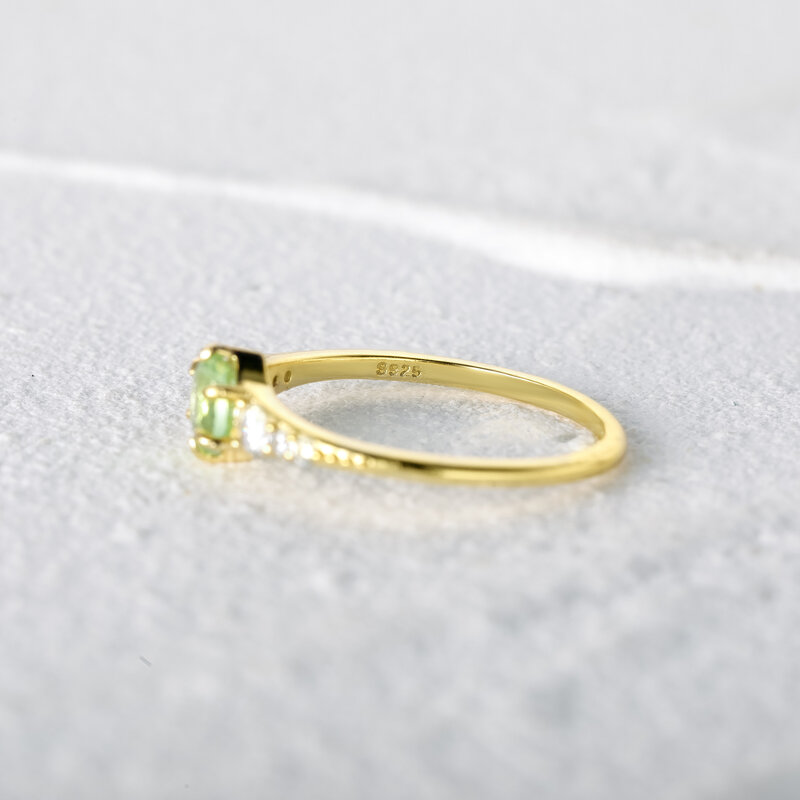 Aide-anillos de plata de ley 925 con circonita verde menta para mujer, joyería minimalista, fina, apilable