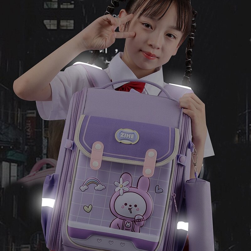 Child Primary School Cartoon Rabbit Astronaut Printing Backpacks Kindergarten Student Cute Kids Children's Schoolbag Waterproof