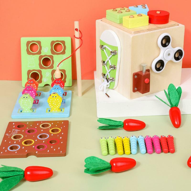 女の子と男の子のための創造的なモンテッソーリ感覚ボード、幼児のためのビジーおもちゃ、子供、10代、子供のための教育玩具