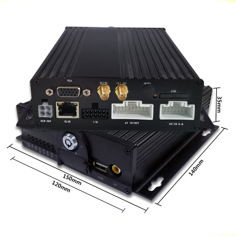 Truck School Bus 8Channel 1080P 4G Car Hard Disk Video Recorder  Monitoring Host Set Beidou GPS Positioning