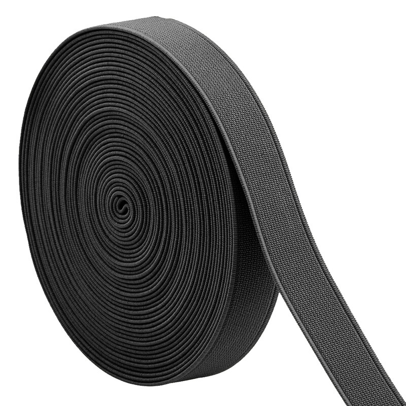 16m 1.5cm pita datar ikat pinggang Aksesori garmen kerajinan tebal pakaian polos DIY jahit langsing lateks untuk pakaian pita elastis