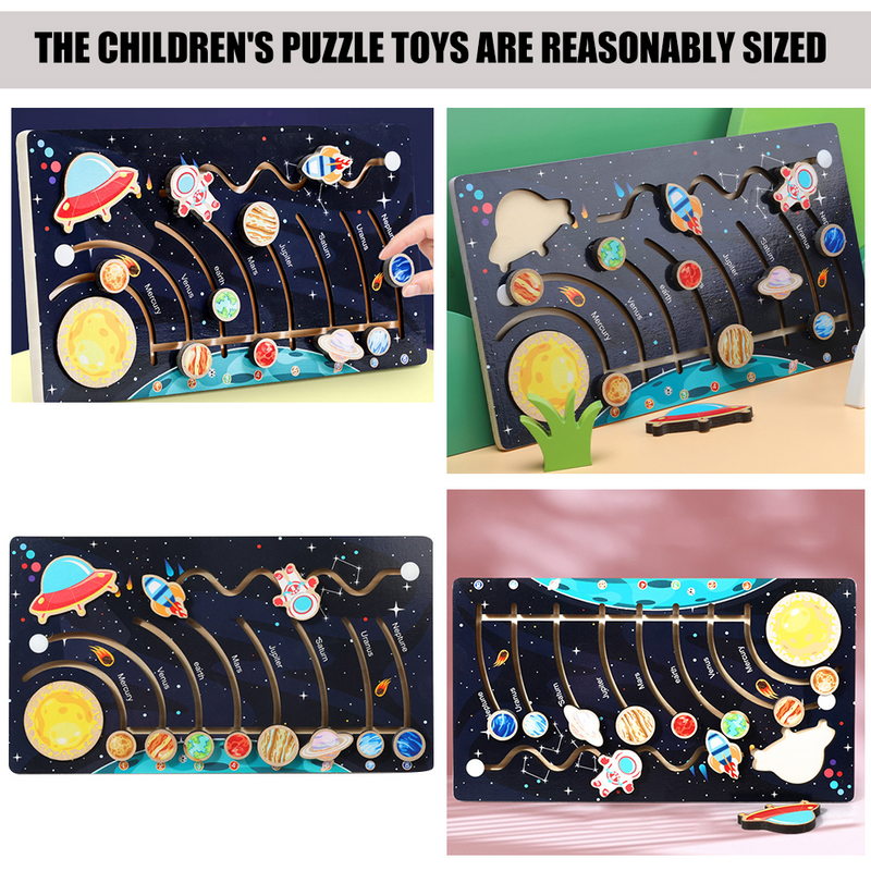 1 Satz Sonnensystem Puzzle Kleinkind Spielzeug Raum Planet Erkenntnis Spielzeug Holz Sonnensystem Planet Puzzle