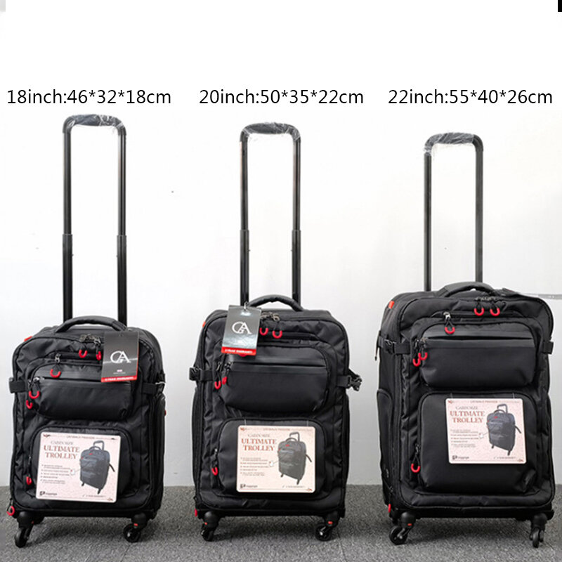 Bolsa de equipaje rodante de 20 pulgadas para viaje de negocios, Maleta de viaje con ruedas, mochila Oxford impermeable con ruedas