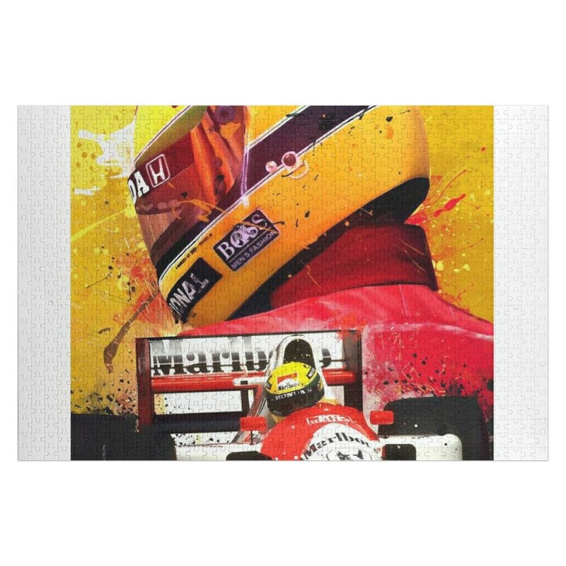 Quebra-cabeça de madeira para adultos, Ayrton Senna Legend F1, foto personalizada, peças do bebê