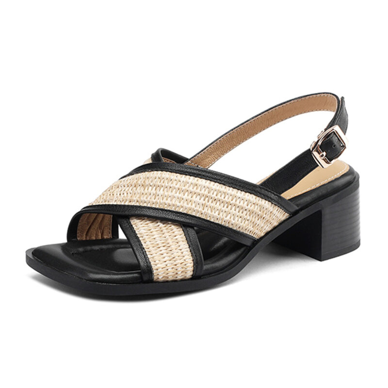 Designer Summer Gladiator Woman Sandals Fashion Elegant Ankle Strap Shoes Ladies Outdoor Party Dress Pumps