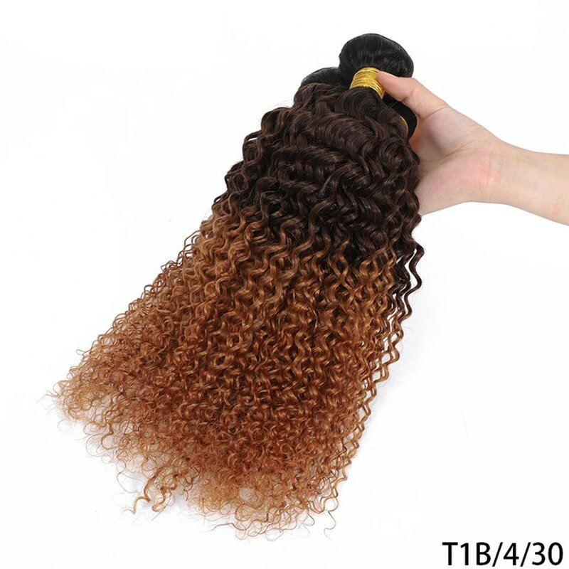 DreamDiana-خصلات شعر مجعد كينكي ، شعر بشري برازيلي ، أسود إلى بني ، درجة 10A ، 3 حزم ، 1B30