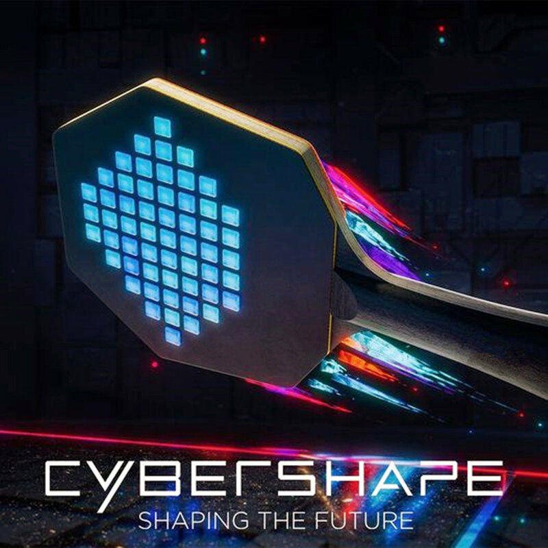 Cybershape Table Tennis Racket para Competição, Base de Carbono, Ping Pong Paddles, Curva Ofensiva, Handmade, FL, CS