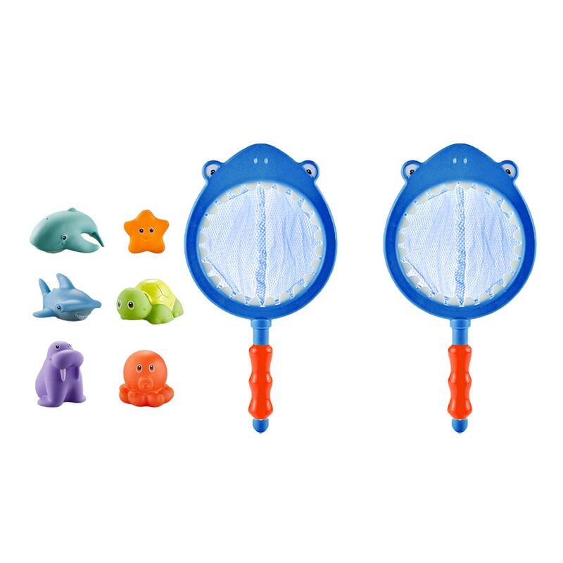 Bathtub Toys Educational Activities Multiuse Water Pool Toy Fish Net Game Montessori for Park Outdoor Bathhouses Backyard Beach