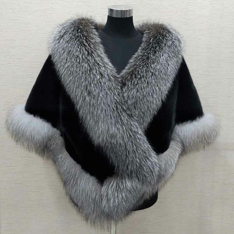Fashion Faux Fur Wraps Winter Korean Elegant Wedding Warm Shawls Coats Outerwear Harajuku Solid Sleeveless Prom Fuzzy Jacket
