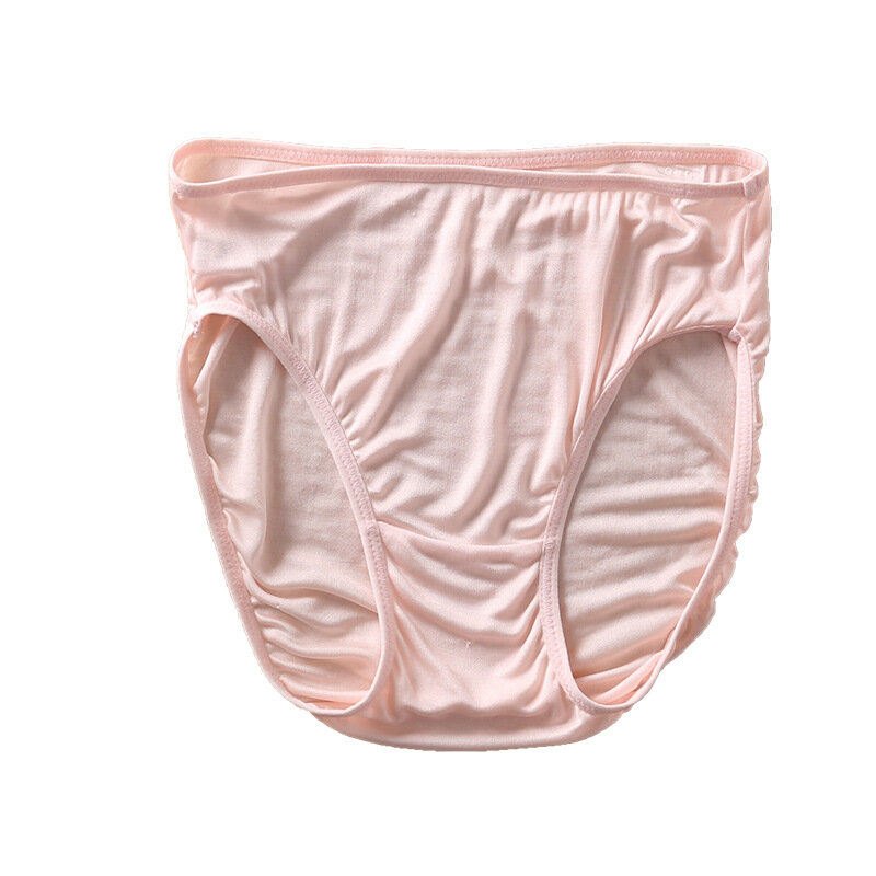 BirdTree, 100%Pure Silk Everyday Briefs, Women Low Waist Solid Color, Breathable Sexy Underwear, 2024 Spring Summer P440107QM