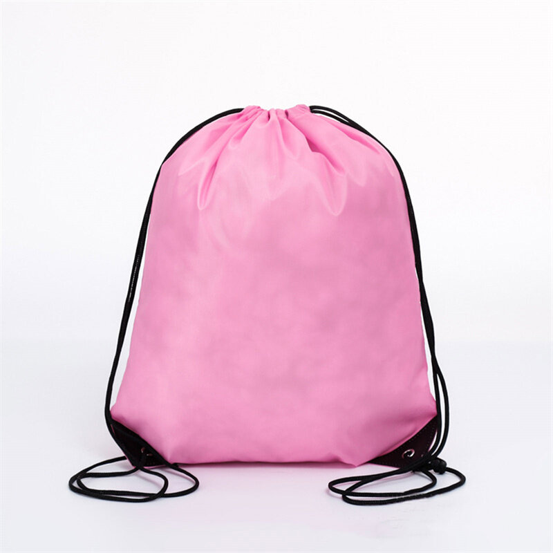 1pc zaino con coulisse borsa con striscia riflettente String zaino Cinch Sacks Bag Bulk per scuola Yoga Sport palestra viaggiare