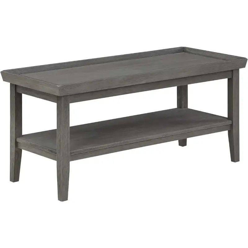 Wirelbrush tavolino da caffè grigio scuro tavolino da caffè in legno con ripiano mobili tavoli da ristorante Basses mobili da soggiorno lato