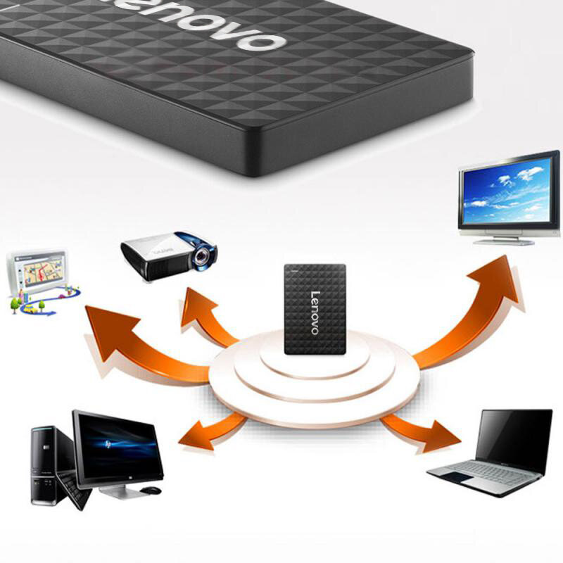 레노버 휴대용 SSD 모바일 솔리드 스테이트 드라이브, 고속 외장 스토리지, 노트북용 C타입 USB 3.0 인터페이스 결정, 16TB, 2TB