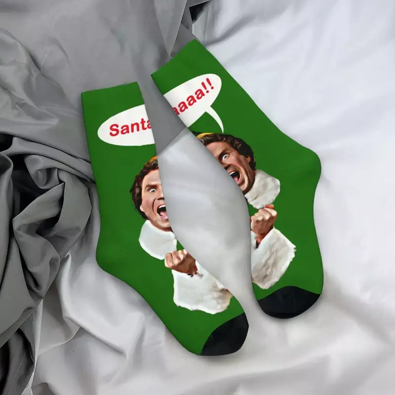 Носки Santaaa Crazy мужские в стиле ретро, бесшовные Смешные с принтом в стиле хип-хоп, рождественский подарок для мальчиков в стиле Харадзюку