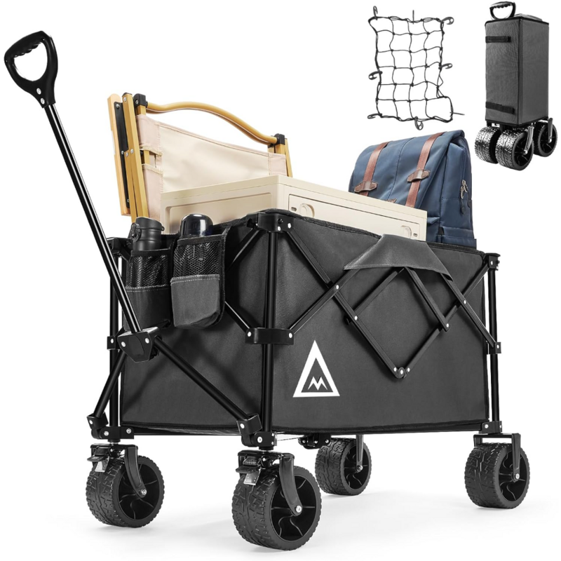 Muarch-carrito plegable para la playa, carrito de la compra para comestibles, herramienta de jardín con ruedas