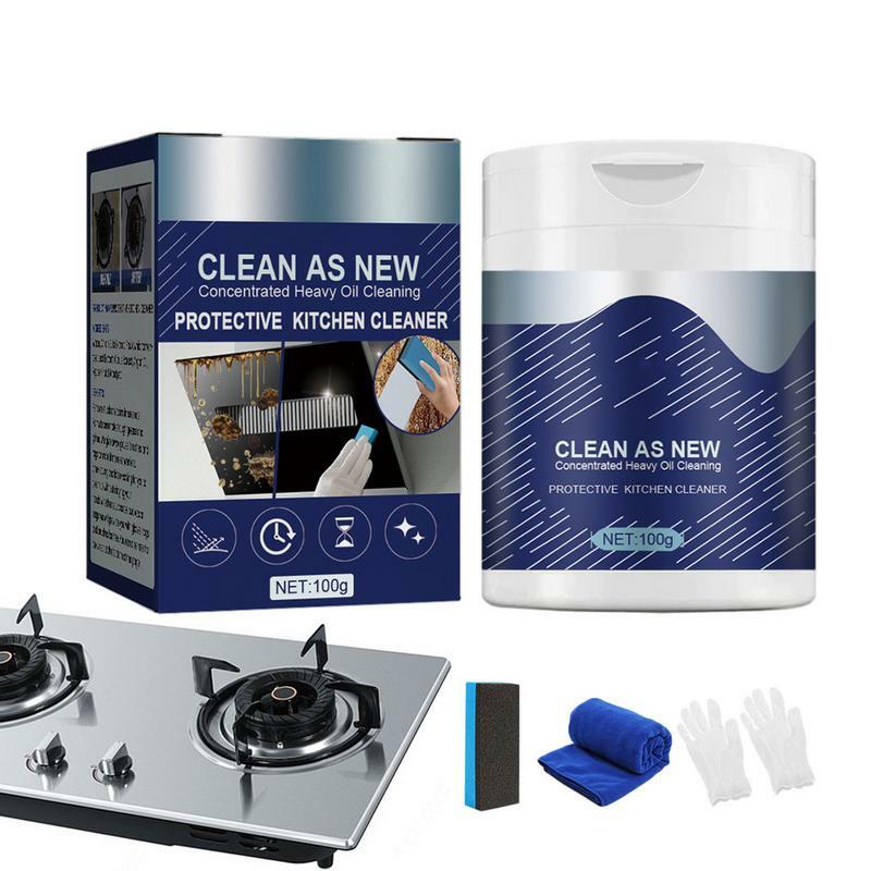 Limpiador de cocina potente de 100g, elimina eficazmente las manchas de cocina, polvo blanqueador de zapatos deportivos, limpieza multiusos