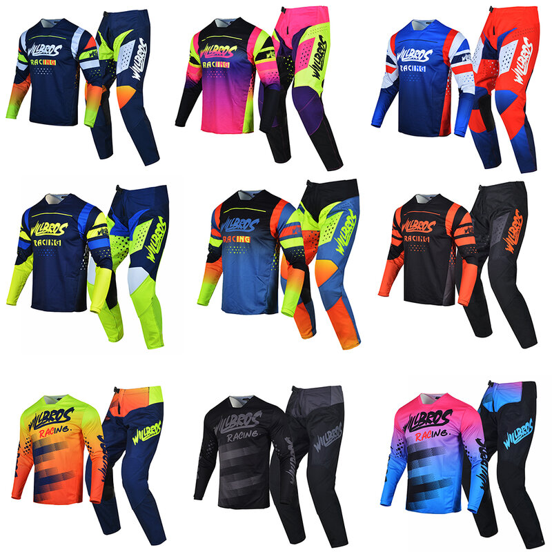 Willbros Motocross MX Jersey and Pants Combo Offroad Suits Dirt Bike Downhill Cross Country Racing Gear Set