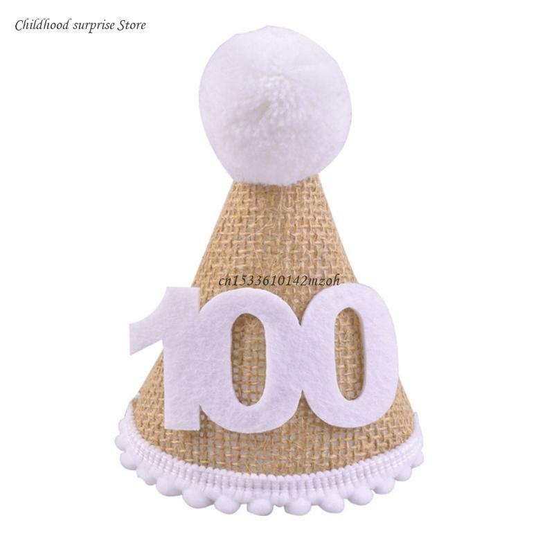Праздничная шляпа для малышей, остроконечная шляпа, головные уборы для дня рождения, головные уборы на первый день рождения, для