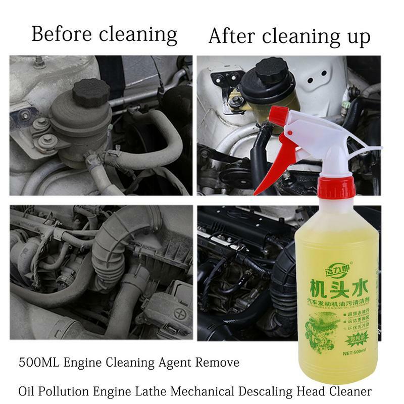 Limpiador de compartimentos de motor de 500ML, elimina aceite pesado, limpiador de ventanas de coche, agente de limpieza de motor, accesorio de limpieza de coche