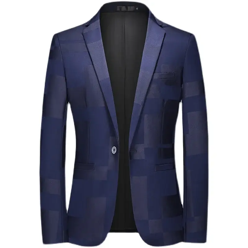Новинка 2023, модный мужской повседневный деловой приталенный Блейзер с индивидуальным принтом, пиджак, костюм, платье, пальто, большой размер 6XL