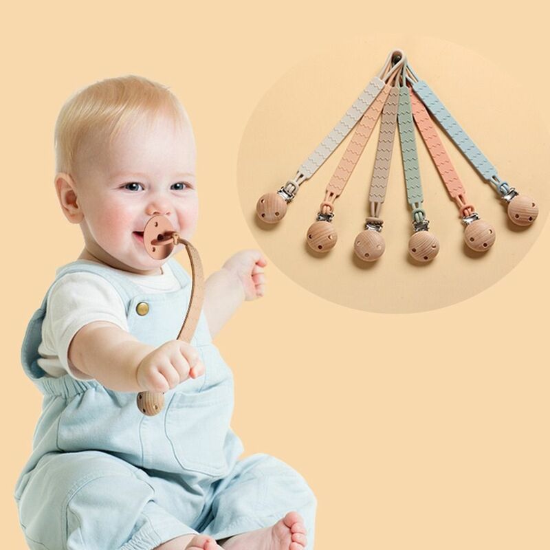 Soporte de Clip de silicona para chupete de una pieza, Clips flexibles suaves, accesorios para bebés, niños y niñas