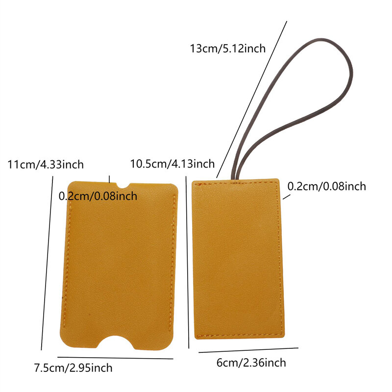 New Style Leather Luggage Tag Name ID Address Tags Suitcase Luggage Tag Solid Color Portable Label Boarding Pass Tag for Travel