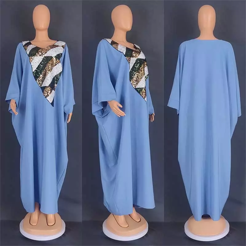 2023 ملابس نسائية من المصنع مباشرة برقع طويل للشرق الأوسط فستان أفريقي أوروبي وأمريكي 8647 #
