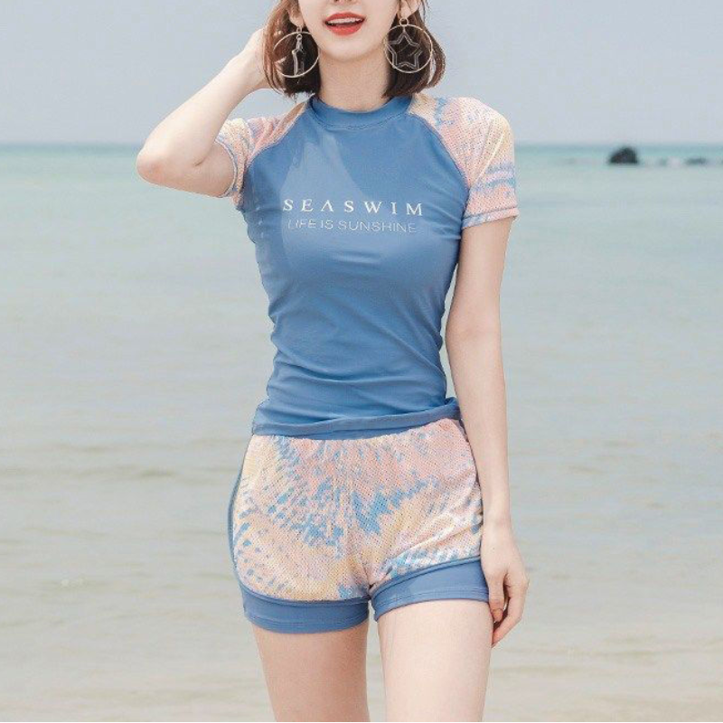 2023 letni krem przeciwsłoneczny damski strój kąpielowy nowy przypadkowy spadek wieku, zakrywający brzuch, pokazujący smukły sportowy strój kąpielowy
