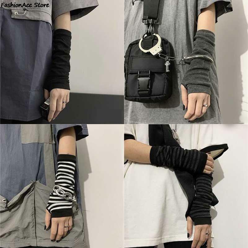 Аниме перчатка Косплей Темный ниндзя рукавицы нарукавник мужские женские модные солнцезащитные блочные сохраняющие тепло манжеты