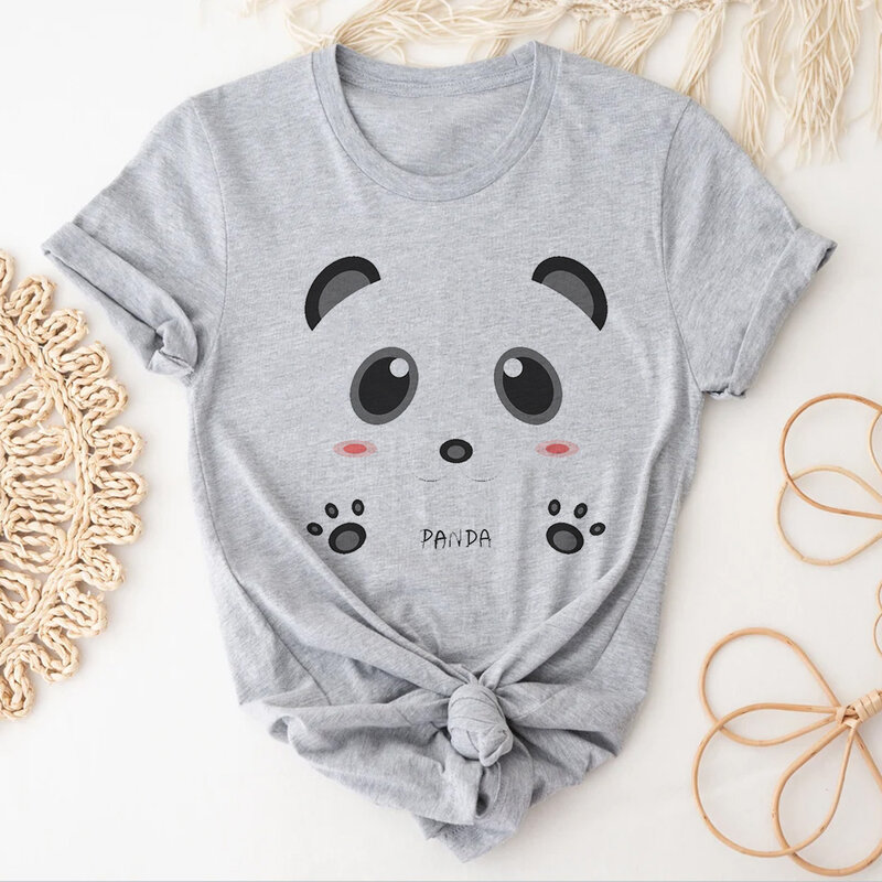 Panda t shirt donna giapponese manga t shirt abbigliamento grafico femminile