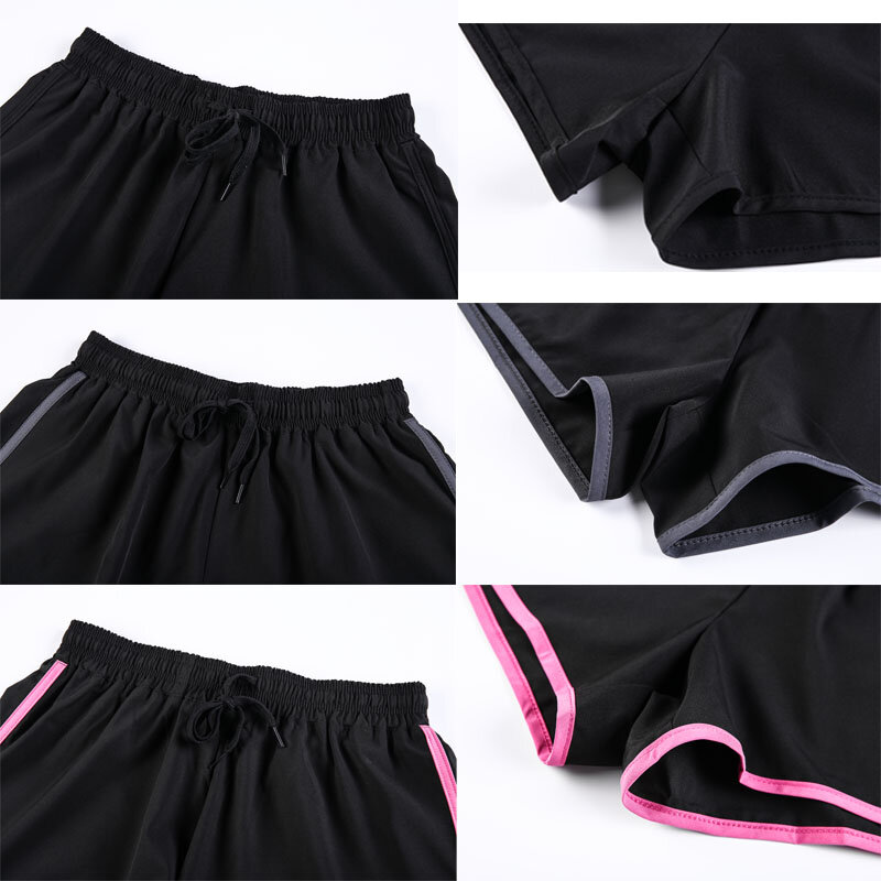 Pantalones cortos de verano para mujer, Shorts deportivos transpirables de Color sólido, a la moda, informales, elásticos, para correr, de secado rápido