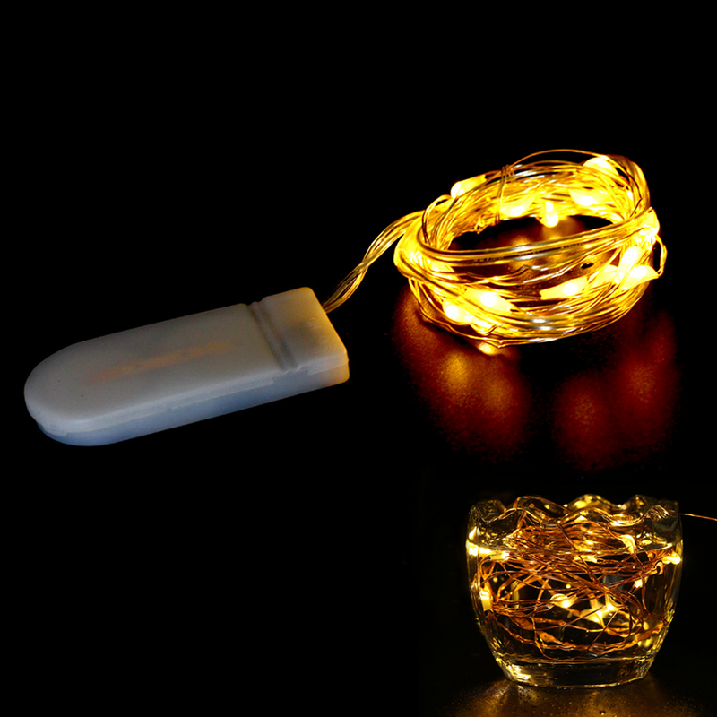 Girlanda żarówkowa LED światła drut miedziany lampki zasilany z baterii IP65 wodoodporny wystrój girlanda światła DIY świąteczne wesele Festoon
