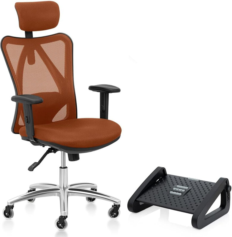 Офисное кресло-регулируемое настольное кресло с поддержкой поясницы и колесиком-кресло с высокой спинкой из дышащей сетки