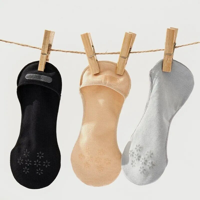 Calcetines tobilleros invisibles antideslizantes para mujer, calcetín fino de algodón de corte bajo, Color sólido, 10 piezas = 5 pares, venta al por mayor