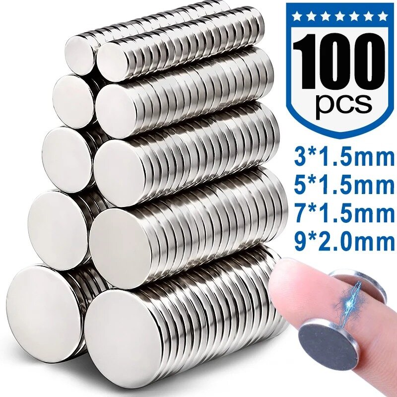 Small Round Magnets Strong Magnetic Neodymium Mini Column Magnet for Whiteboard Fridge Powerful Durable Multi-purpose DIY Crafts