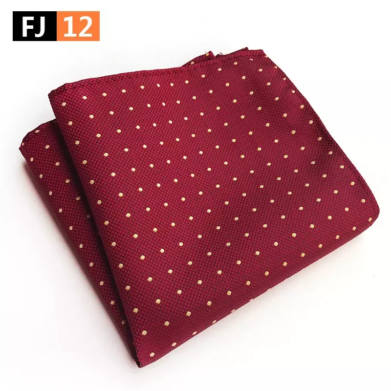 Polka Dot Handkerchief for Men, Paisley Flower, Pocket Squares Suit, Guardanapo Adulto, Acessório Hanky, 25x25cm, Frete Grátis