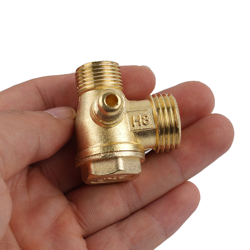 400mm Exhaust Tube With 3-Port Zinc Alloy Check Valve For Hex Nut Air Compressor Copper Exhaust Tube Replacement