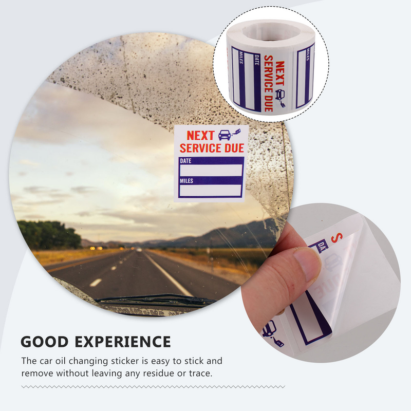 Oil Changing Service Sticker Applique Static Electricity Adhesive Change Label Stickers Copperplate Car Next