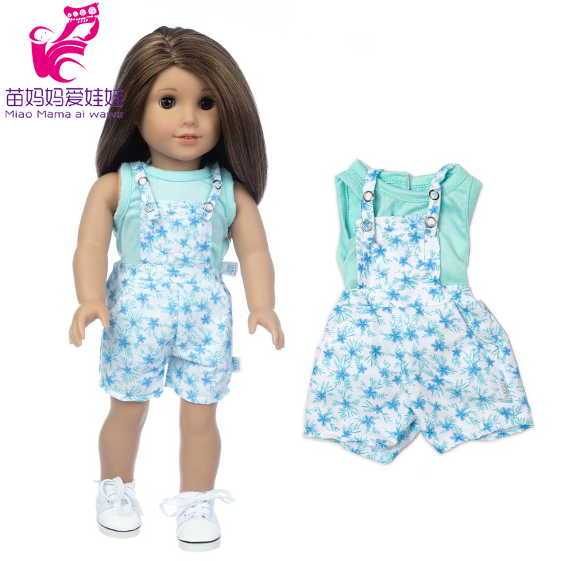 Pakaian Boneka Anak Perempuan 18 Inci Setelan Sekolah Boneka Bayi Rompi Baju Bertitik Kuning Mainan Pakaian Hadiah Ulang Tahun Bayi