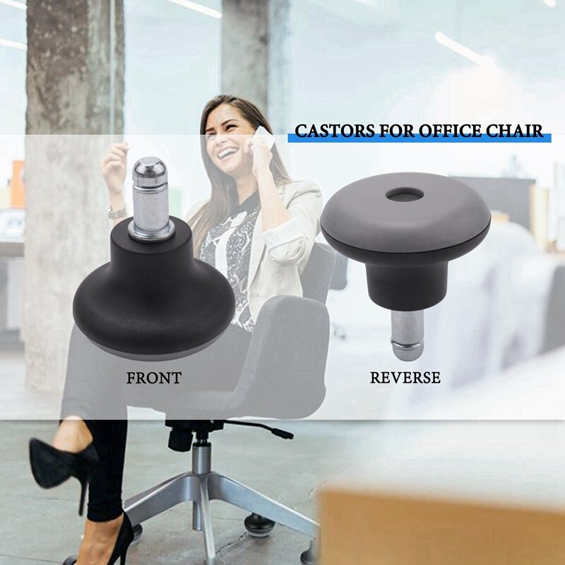 20 sztuk Bell Glides wymiana krzesło biurowe koła korek krzesło biurowe obrotowe kółka, 2 Cal stołek Bell Glides