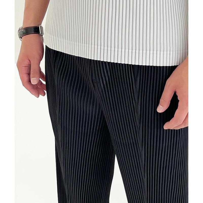 ATA YAKE-Pantalon Plissé pour Homme, Vêtement Original, Drapé, Décontracté, de Grande Taille, Droit, Japonais, Printemps Été 2024