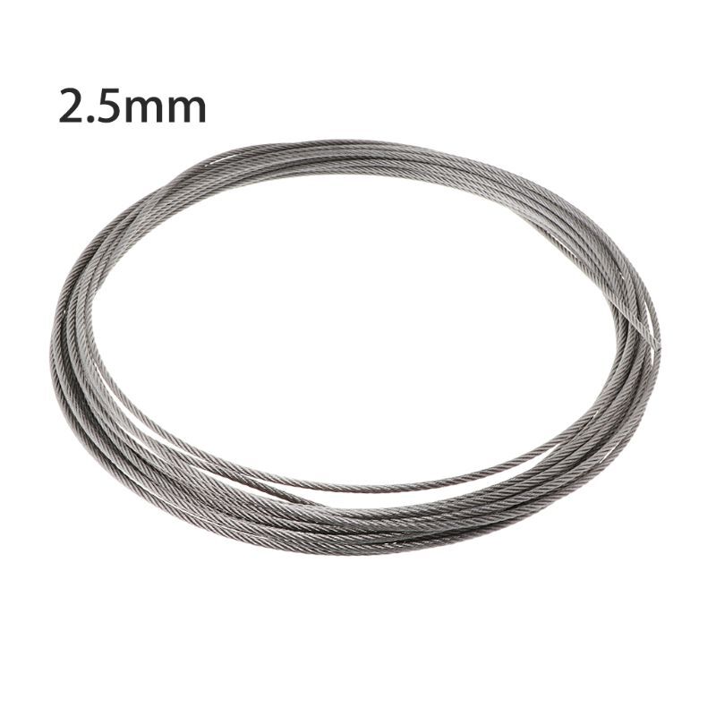 304 Stainless Steel Wire Cable 10 Meters for Outdoor Gardening Tools Wear-resist F1FB