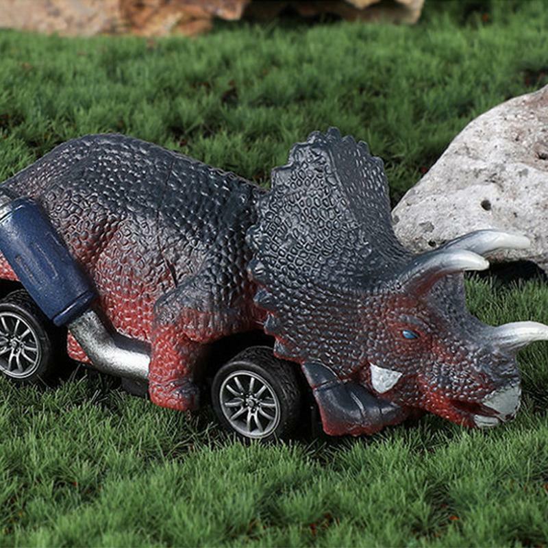 Coche de juguete de dinosaurio fácil de presionar para niños, juego de juguetes de dinosaurio, vehículos extraíbles para juegos de dinosaurios, navidad