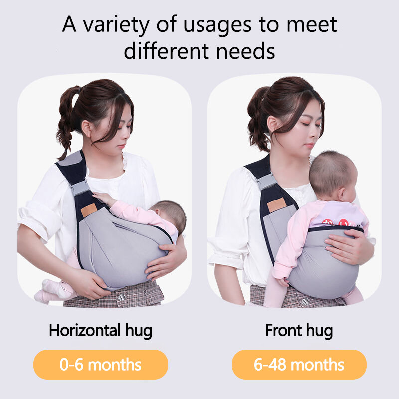 Cincin Gendongan Bayi Multifungsi Pembungkus Pembawa Anak untuk Bayi Jenis Pegangan Depan Artefak Mudah Dibawa Ergonomis Dapat Dipindahkan