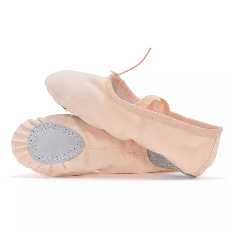 1 paio di scarpe da ballo per ragazze in tela con suola morbida Ballerina Ballet Dance pantofole per bambini pratica scarpe da Ballerina scarpe da ballo per donna