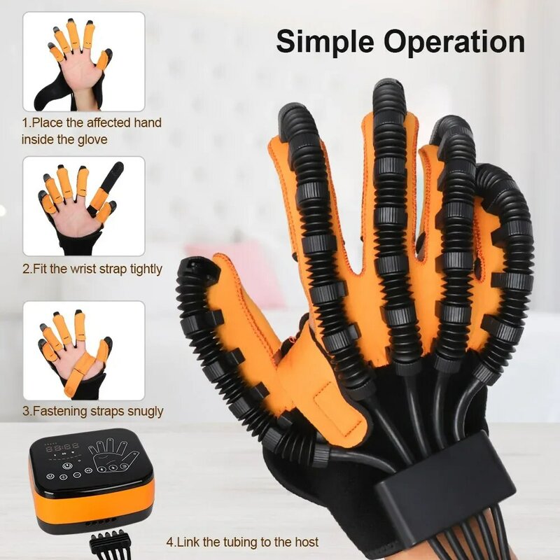 New Upgraded Hand Rehabilitation Robotic Glove Device Stroke Hemiplegia Infarction Finger Training Gloves Hand Function Workout